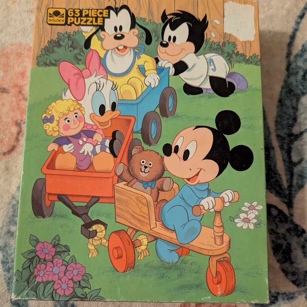 💥3/$24 Vintage 1984 Disney Baby 63 Piece Puzzle